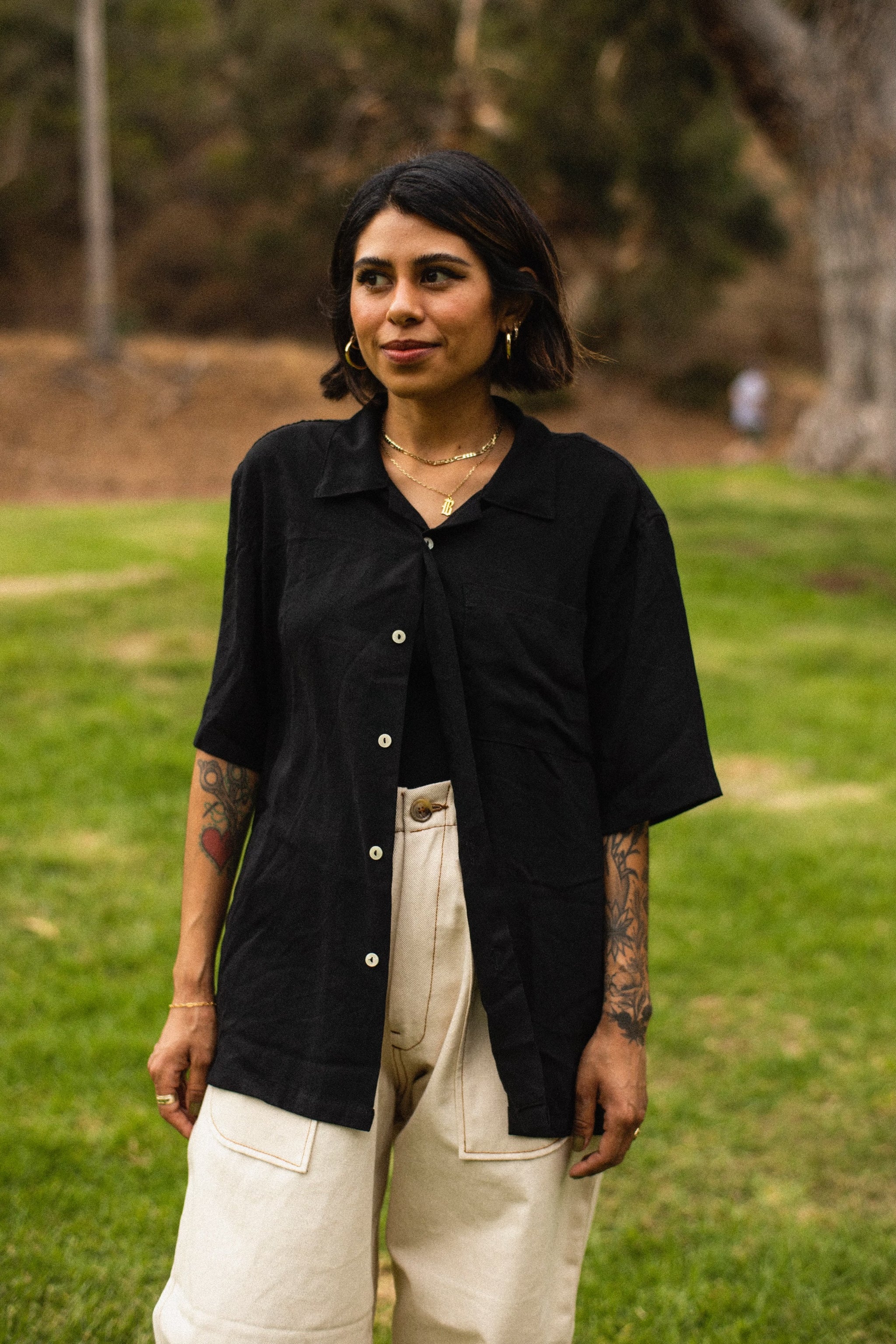 Chain Bowling Shirt - Black – Loose Fits Los Angeles